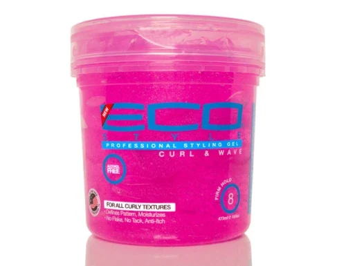 Eco Style Professional Styling Gel for Curls & Waves, Pink 16oz
