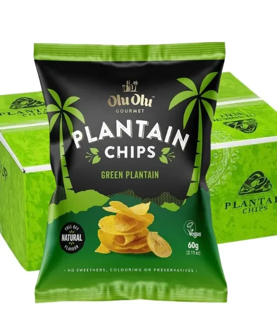 Olu Olu Plantain Chips Green x 24