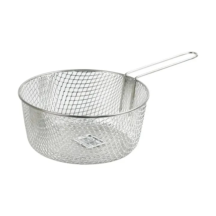 Round Chip Basket 9" With Long Handle