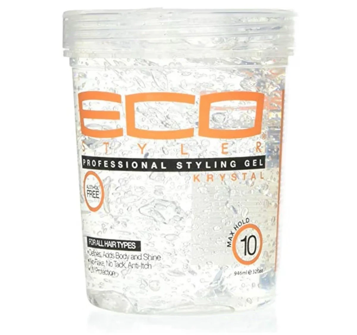 ECO Styling Gel 5LB KrystalEco Style Professional Styling Gel Krystal Maximum Hold Alcohol-Free 5 Lbs